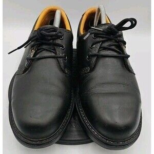 Panama Jack 0202 Oxford Shoe Black Waterproof Leather Lug Sole Spain Made  Sz 43